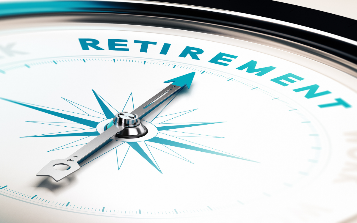 compass pointing to retirement